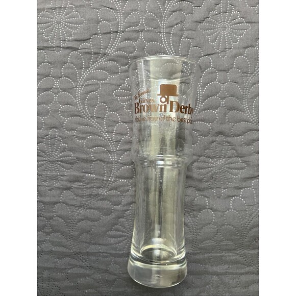 Girves Brown Other - The Famous Girves Brown Derby Restaurant Vintage Souvenir Tall Beer Drink Glass